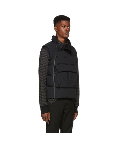 Nike Synthetic Black Down Tech Pack Vest for Men - Lyst