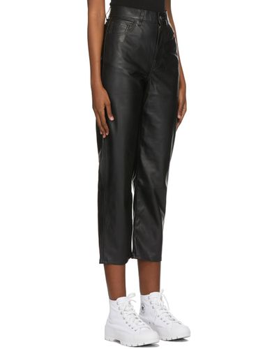 Levi's Black Faux-leather Ribcage 