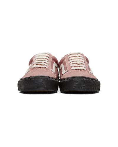 vans pink black