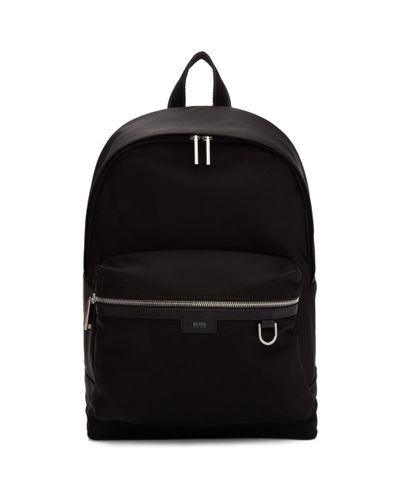 BOSS by HUGO BOSS Leather Black Meridian Backpack for Men | Lyst Canada