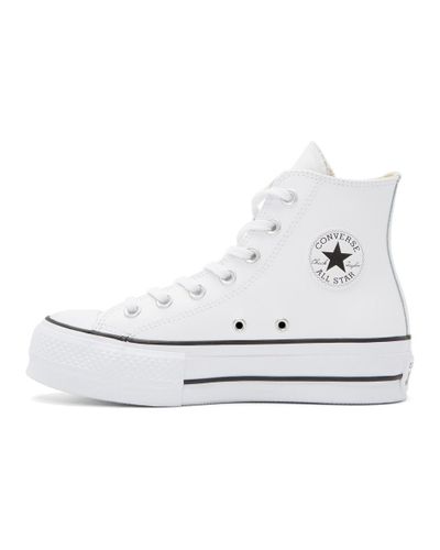 chuck taylor all star lift leather high top white