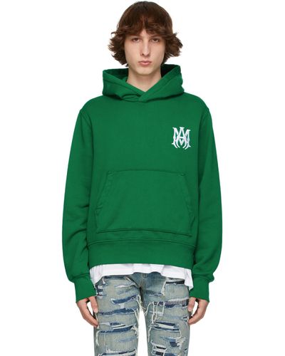 Amiri Green Fitted 'm.a.' Hoodie for Men | Lyst
