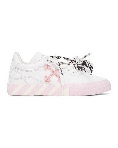 Off-White c/o Virgil Abloh Canvas White And Pink Vulcanized Low