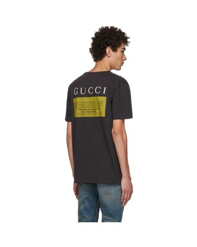 Gucci Black Cat T-shirt for Men | Lyst