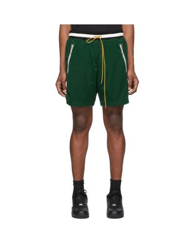 Rhude Synthetic Green Basket Shorts for Men - Lyst