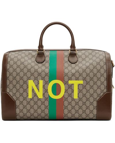 Gucci Canvas Medium 'not/fake' GG Carry-on Duffle Bag in Beige (Natural) -  Lyst