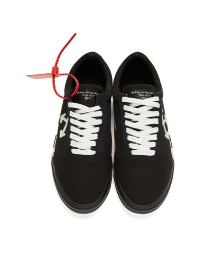 Off-White c/o Virgil Abloh Canvas Black Vulc Sneakers for Men - Lyst