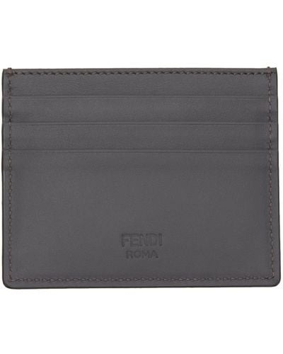 Fendi Leather Grey 3d Bag Bugs Card Holder in Gray for Men | Lyst