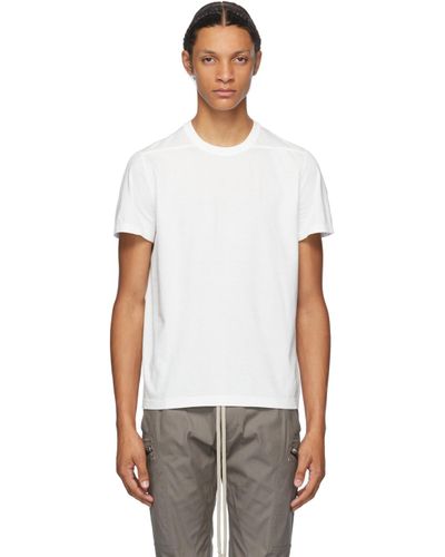 Rick Owens Cotton White Small Level T-shirt for Men - Lyst