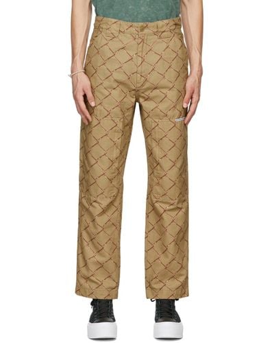thisisneverthat Cotton Printed Carpenter Trousers in Natural for 
