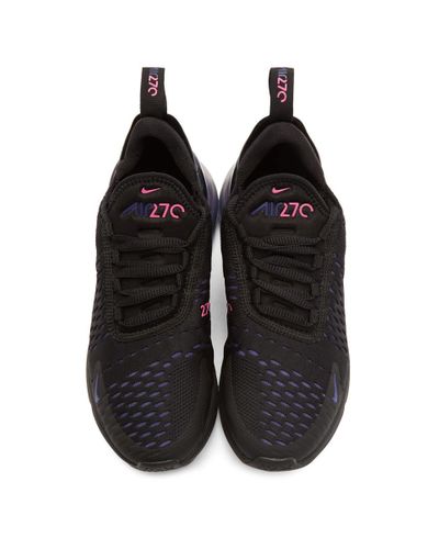 black and purple nike 270