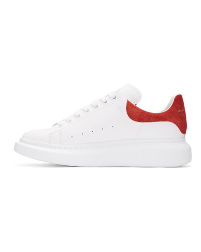 alexander mcqueen red and white sneakers
