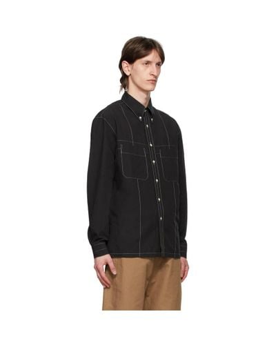 black military shirt mens