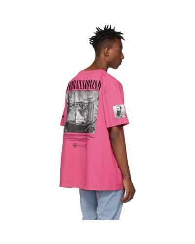 Off white impressionism t shirt pink Clearance