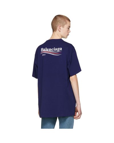 balenciaga blue shirt