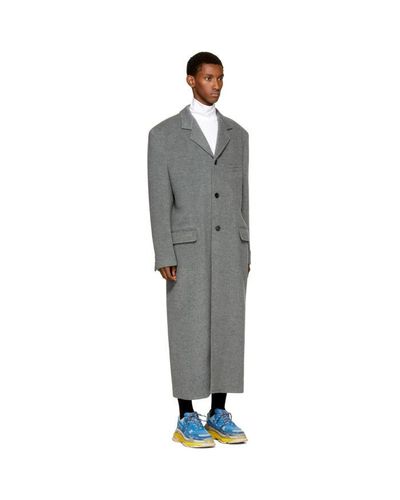 balenciaga grey coat