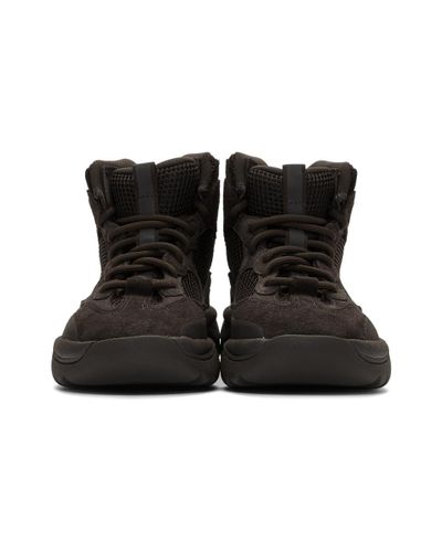 Yeezy Suede Black Desert Boots for Men | Lyst