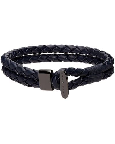 Hugo boss woven leather bracelet Outlet