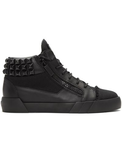 Baskets mi-montantes noires Foxy London Toile Giuseppe Zanotti pour homme  en coloris Noir - Lyst