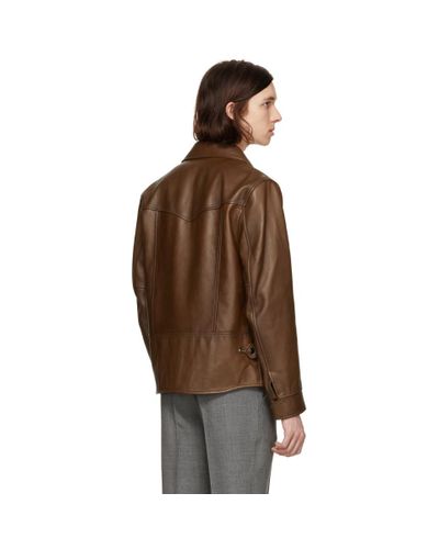 coach burnished leather jacket