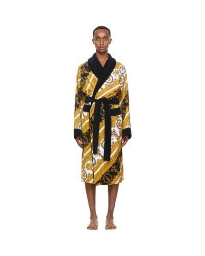 versace robe white and gold
