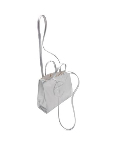 silver telfar small bag
