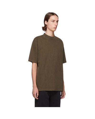 cotton mock neck t shirt