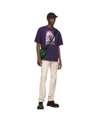 Acne Studios Monster In My Pocket Print T-shirt in Purple for Men | Lyst