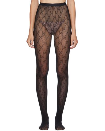 black interlocking gucci tights