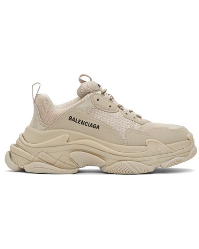 Balenciaga Beige Triple S Sneakers in Natural for Men | Lyst Australia