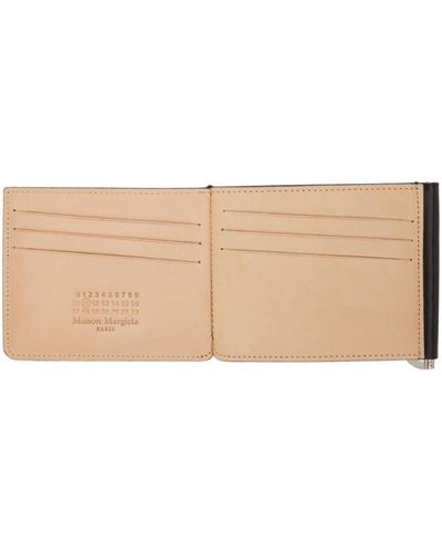 Maison Margiela Men's Black & Beige Trifold Wallet