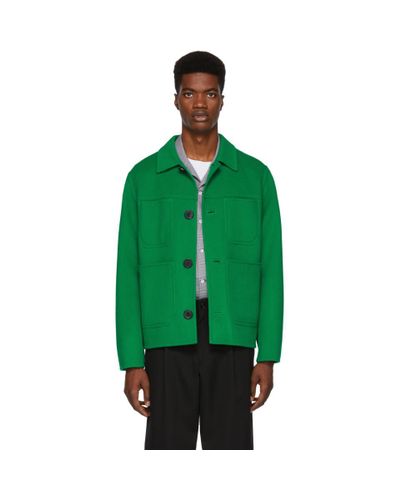 green wool jacket mens