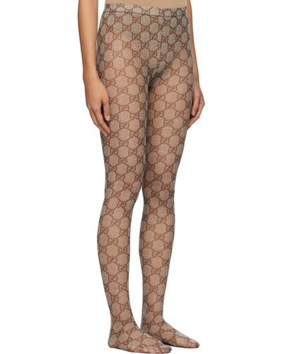 Gucci Synthetic Beige GG Tights in 