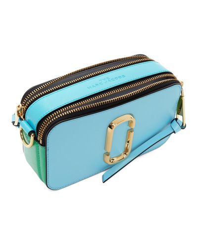 Marc Jacobs Leather Blue Small Snapshot Bag - Lyst