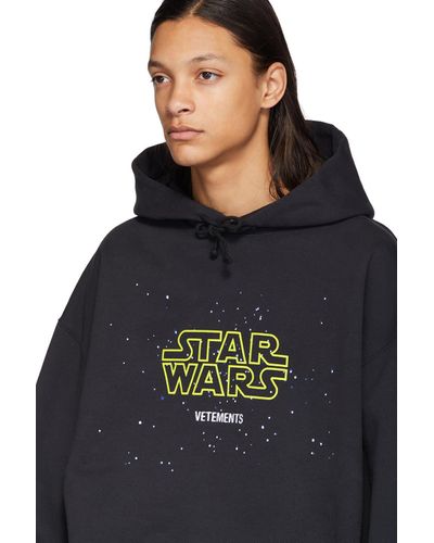 Vetements Black Star Wars Edition Episodes Hoodie For Men Lyst