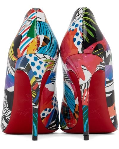 Christian Louboutin Leather Multicolor Hot Chick 100 Heel | Lyst