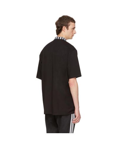 black collar t shirt mens