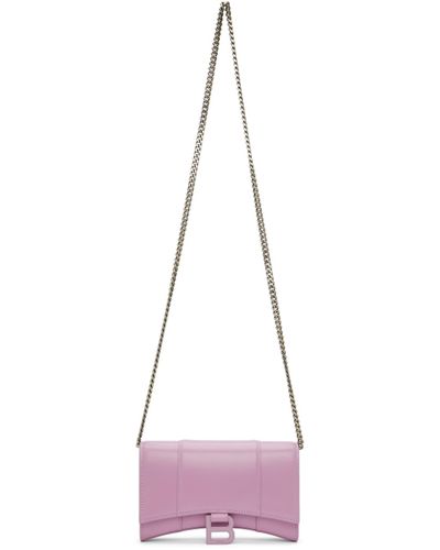 purple balenciaga hourglass bag