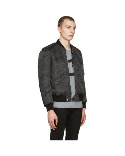 black camo bomber jacket