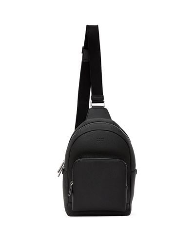 one strap leather backpack