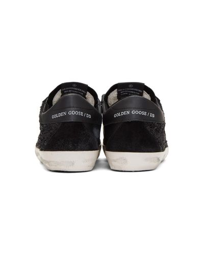 black sequin golden goose sneakers