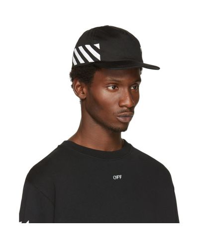 off white diagonal baseball cap