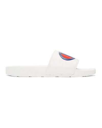 white champion sandals