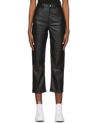 Levi's Black Faux-leather Ribcage 