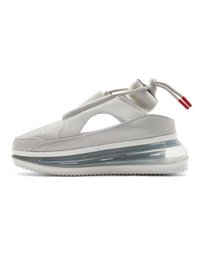 Nike Leather Grey Air Max 720 Flat Sandals in White | Lyst