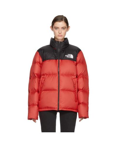 nuptse north face red