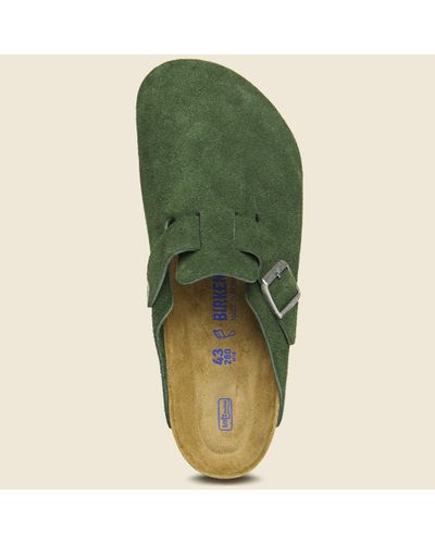 Birkenstock Boston Soft Footbed Clog - Mountain View/suede in Green for Men  | Lyst