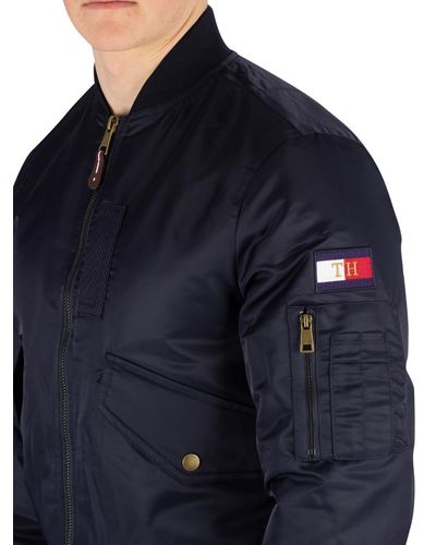 Tommy Hilfiger Synthetic Icon Bomber Jacket in Blue for Men - Lyst