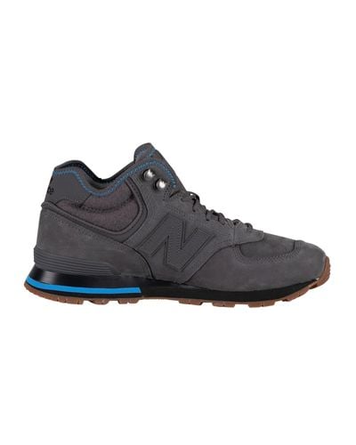 New Balance Suede 574 Mid Trainers in Blue for Men - Lyst