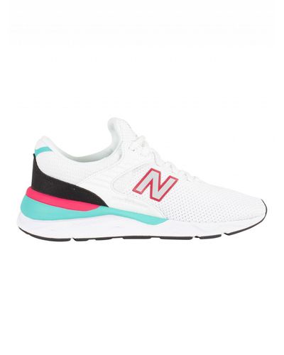 new balance white pink green